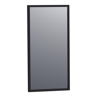 BRAUER Onyx spiegel - 40x80cm - rechthoekig - zwart geborsteld frame