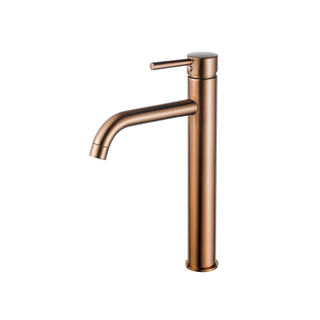 Fortifura Calvi Wastafelkraan - 33.9cm - verhoogd - opbouw - geborsteld koper PVD OUTLETSTORE