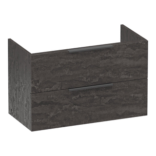 BRAUER Elevate wastafelonderkast ondiep 80 excl. opleggrepen 2 softclose lades en 1 sifon uitsparing - Damascus