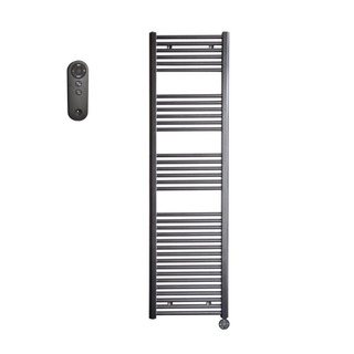 Sanicare HVS Radiateur électrique - 172x60cm - 1127W - avec télécommande - thermostat - noir - en bas à droite - gunmetal (anthracite)