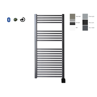 Sanicare Radiateur électrique - 111.8 x 60cm - bluetooth - thermostat noir en dessous droite - gunmetal