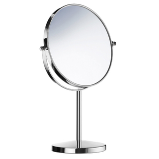 Saniclass Pro Make-Up Spiegel / Scheerspiegel - staand - 1x en 7x vergrotend - 17cm - chroom