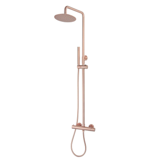 Best-Design Lyon thermostatische regendouche-opbouwset rosé-mat-goud