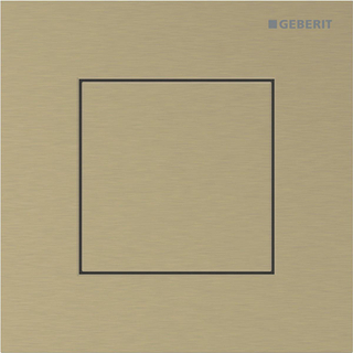 Geberit type 40 urinioir bedieningsplaat - pneumatisch - vierkant - messing geb/easy-to-clean
