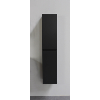 Basic Line Bella hoge kast greeploos 2 deuren 145x30x30cm zwart mat