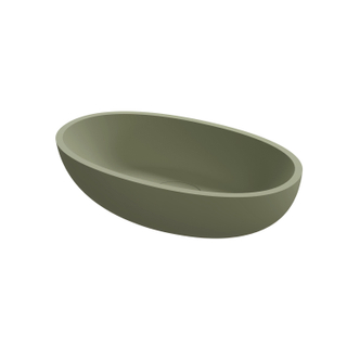 Riho Escala Vasque à poser - 55x32x15cm - solid surface - moss green mat (vert)