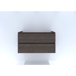 HR meubles de salle de bains Infinity Meuble sous vasque - 100x44,8x55cm - 2 tiroirs - sans poignée - carbone