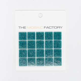 SAMPLE The Mosaic Factory Amsterdam mozaïektegel 2x2x0.4cm voor wand en vloer voor binnen en buiten vierkant Glas Blauw/ Groen