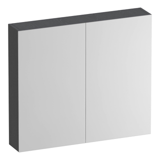 BRAUER Impress spiegelkast - 80x70x15cm - zonder verlichting - 2 dubbelzijdige spiegeldeuren - Timber Grey