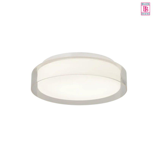 Bellezza Bagno Plafond/wandlamp - SMD LED - 40cm - mat wit glas/helder glas