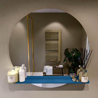 Mondiaz SPOT Miroir de salle de bain - rond 90cm - plan de miroir - couleur Jean