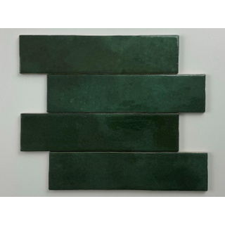 Equipe Cerámicas Trend Keramische wandtegel - 6x24.6cm - 8mm - Donker groen