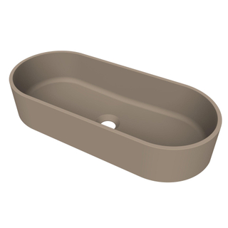 Arcqua Case vasque à poser - ovale - 60x26cm - truffe mate