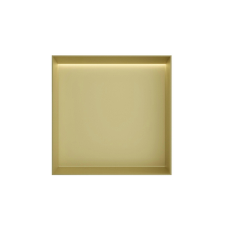 Hotbath &MORE Inbouwbox of inbouwnis - 30x30x10 - frameless + LED - Geborsteld messing PVD