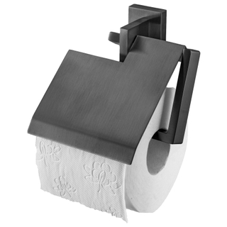 Haceka Edge Porte-papier toilette avec couvercle Gunmetal