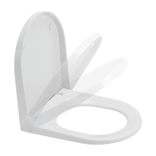 QeramiQ Comfort Compact Abattant WC frein de chute et déclipsable blanc SECOND CHOIX