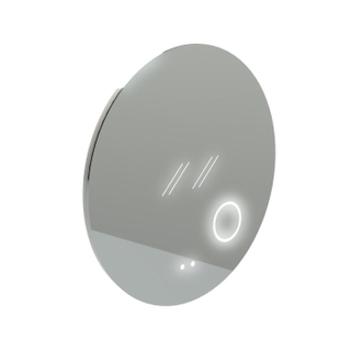 Thebalux spiegel model G rond 100cm wit indirecte LED verlichting rondom kleurkeuze wit en warm wit touchschakelaar en spiegelverwarming en verlichte vergrootspiegel