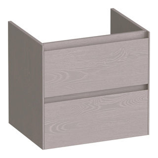 BRAUER Inspire wastafelonderkast 60 2 softclose lades - greeploos - 1 sifon uitsparing - Timber Greige