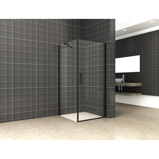 Wiesbaden Uni Douchecabine 100x100x200cm 8mm NANO Mat zwart
