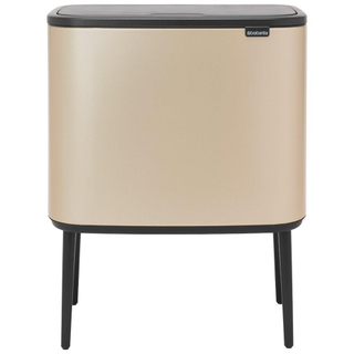 Brabantia Bo Touch Bin Afvalemmer - 11+23 liter - 2 kunststof binnenemmers - metallic gold