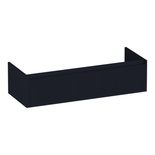 BRAUER Hope Wavy wastafelonderkast 120 2 softclose lades - greeploos - 2 sifon uitsparingen - mat zwart