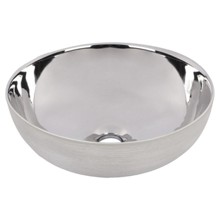 Differnz Shine waskom 40x40x13.5cm keramiek zilver/wit