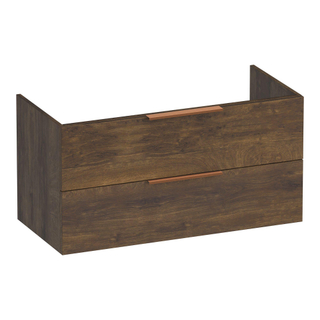 BRAUER Elevate meuble sous lavabo 100 excl. poignées à poser 2 tiroirs softclose et 1 découpe pour le siphon - Grove