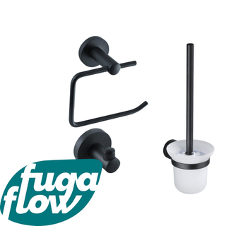 FugaFlow Eccelente Acces ensemble de toilette 3 pièces noir mat