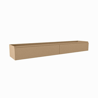 Mondiaz FOGE Meuble sous vasque - 200x41x25cm - 2 tiroirs - softclose - 1 découpe droite - Oro