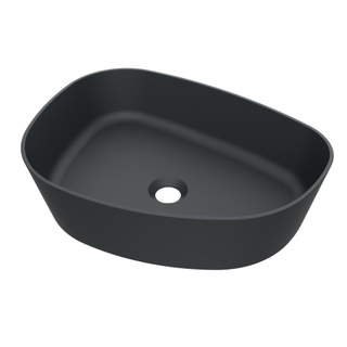 Arcqua Rocker Vasque à poser - organique - gauche - 50x37cm - mat anthracite