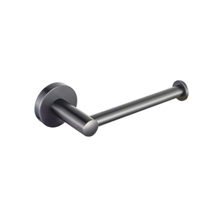 Fortifura Calvi toiletrolhouder/reserverolhouder - zonder klep - rond - PVD - Geborsteld gunmetal (antraciet)