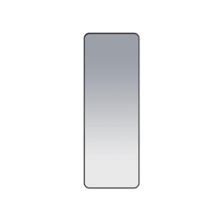 FugaFlow Eccelente Arredo 2.0 Rectangle Miroir rectangulaire 140x50cm arrondi cadre noir mat