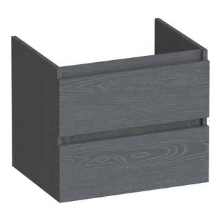 BRAUER Joy wastafelonderkast 60 2 softclose lades - greeploos - 1 sifon uitsparing - Timber Grey