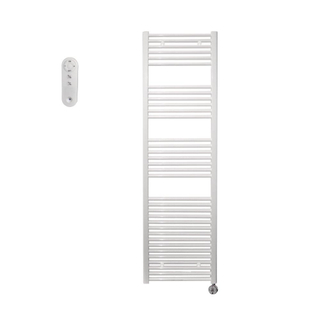 Sanicare HVS Elektrische Radiator - 172x60cm - 1127W - met afstandsbediening - thermostaat - chroom - rechtsonder - wit