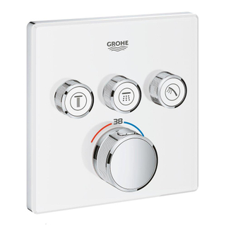 Grohe SmartControl Inbouwthermostaat - 4 knoppen - vierkant - wit