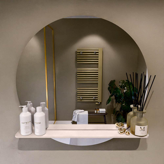 Mondiaz SPOT Miroir de salle de bain - rond 80cm - plan de miroir - couleur Rosee