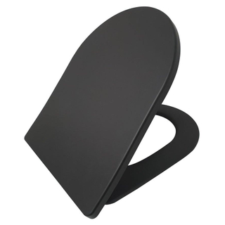Wiesbaden Shade slim Abattant WC softclose et quick release mat noir