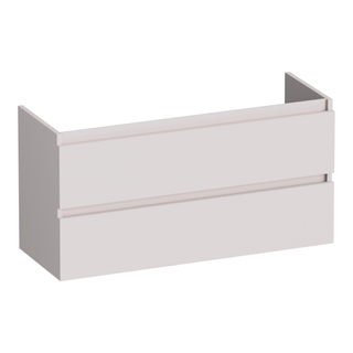 BRAUER Joy wastafelonderkast ondiep - 100x39x50cm - 2 softclose lades - greeploos - 1 sifon uitsparing - mat zand