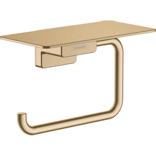 Hansgrohe porte-rouleau de toilette Addstoris avec étagère en bronze brossé