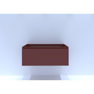 HR badmeubelen Matrix Meuble sous vasque - 100x44.8x40cm - 1 tiroir - sans poignée avec liste de poignée - terra mat