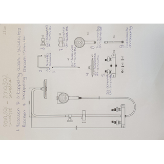 Adema Sparkle support mural chrome 2019391/2019393/SW161775/SW223272