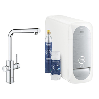 GROHE Blue Home Robinet de cuisine - bec L duo extractible - chrome