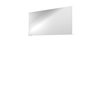 Proline Spiegelkast Comfort met spiegel op plaat aan binnenzijde 2 deuren 120x14x60cm Mat wit