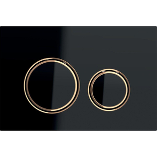 Plaque de commande Geberit Sigma50 - chasse d'eau à 2 boutons - rond - rouge doré/noir