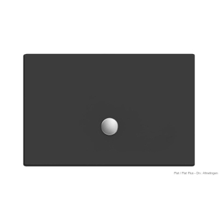 Xenz Flat Plus Douchebak - 100x200cm - Rechthoek - Ebony (zwart mat)