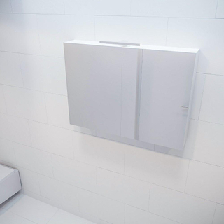 Mondiaz CUBB Spiegelkast - 100x70cm - 2 deuren - Talc (Wit) OUTLETSTORE