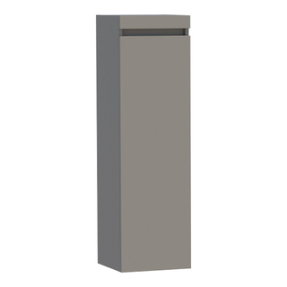 BRAUER Solution Badkamerkast - 120x35x35cm - 1 greeploze linksdraaiende deur - MDF - mat taupe