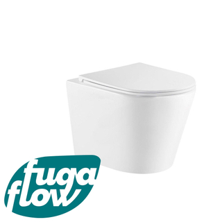 Fugaflow ensemble de WC suspendu - sans rebord - 36.3x51.7cm s- iège softclose - blanc brillant