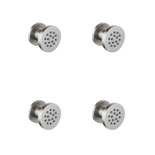 FugaFlow Eccelente Acces douche latérale - 5cm - rond - 4 pièces - PVD - Acier inoxydable brossé PVD (RVS)