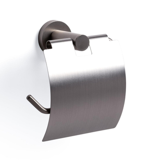 FugaFlow Efficiente Acces Toiletrolhouder - met klep - rond - RVS